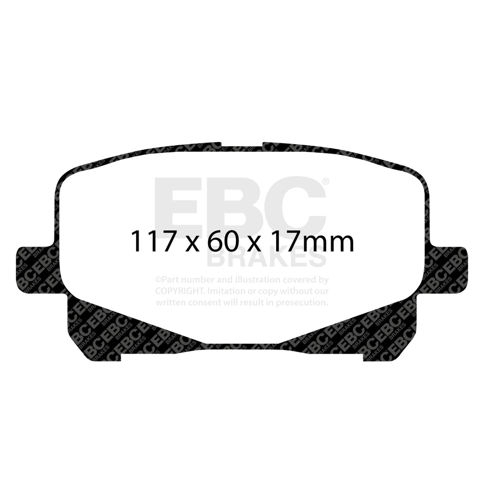 EBC Front Ultimax Brake Pads - Toyota Estima / Toyota Lucida (DP1399) — view 2