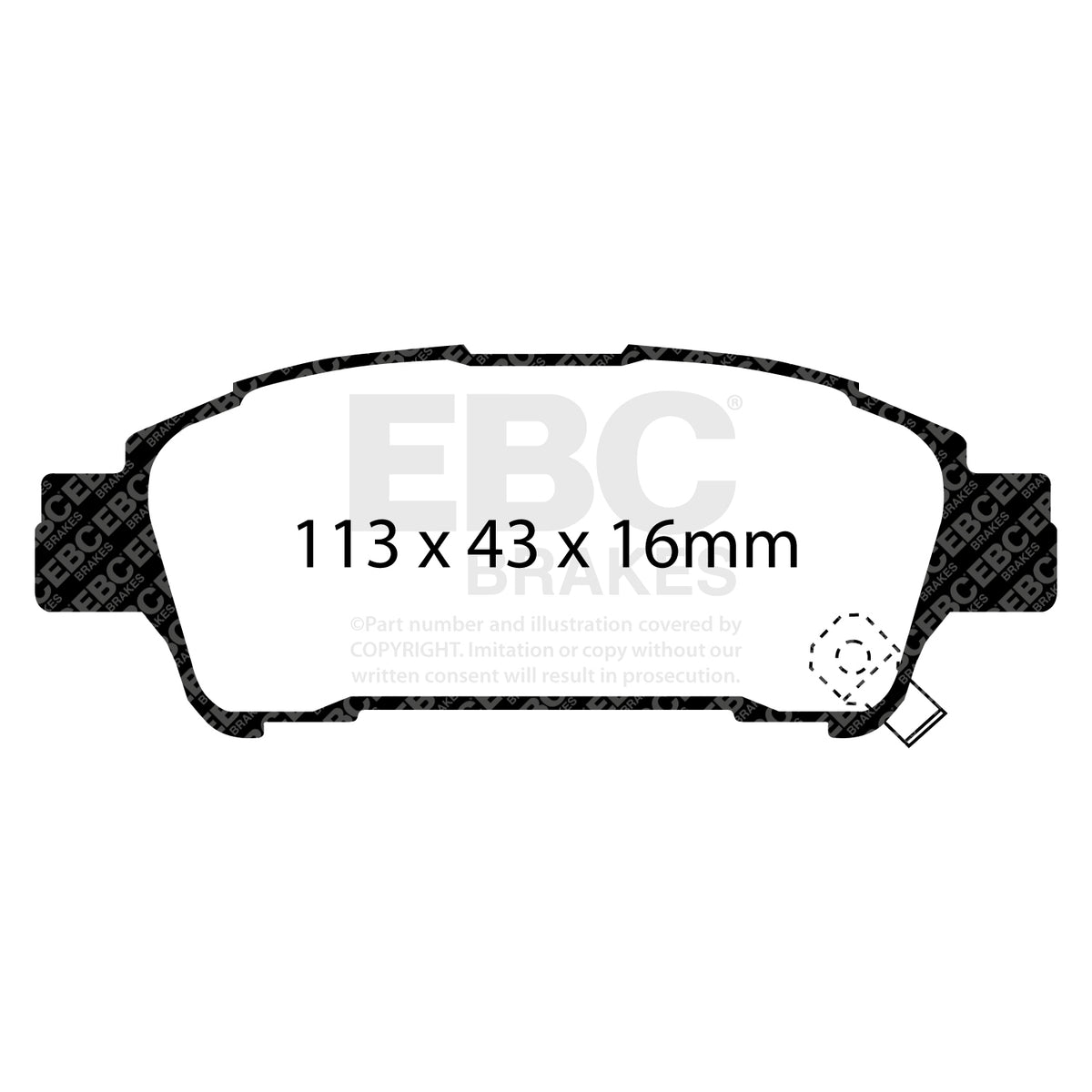 EBC Rear Ultimax Brake Pads - Toyota Alphard / Toyota Estima (DP1401) — view 2