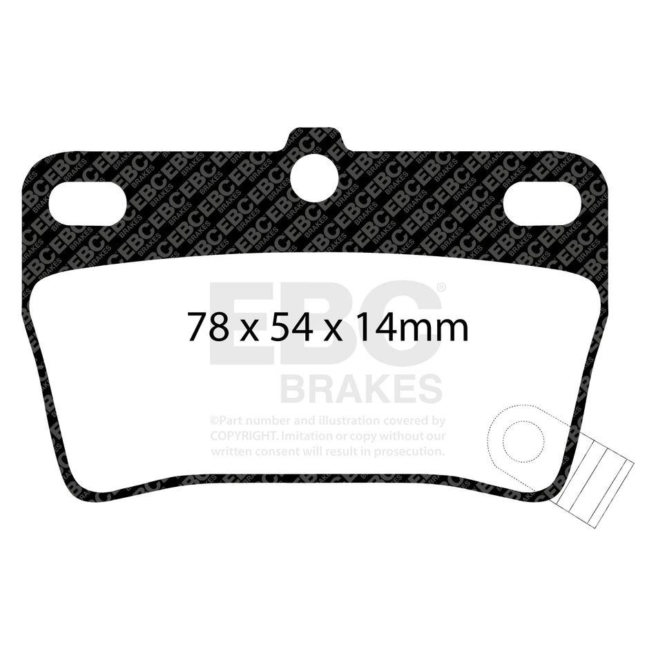 EBC Rear Ultimax Brake Pads - Dr Dr5 / Toyota Rav 4 (DP1403) — view 2