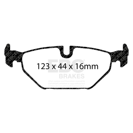 EBC Rear RedStuff Brake Pads - Saab 9|5 (DP31405C) — view 2
