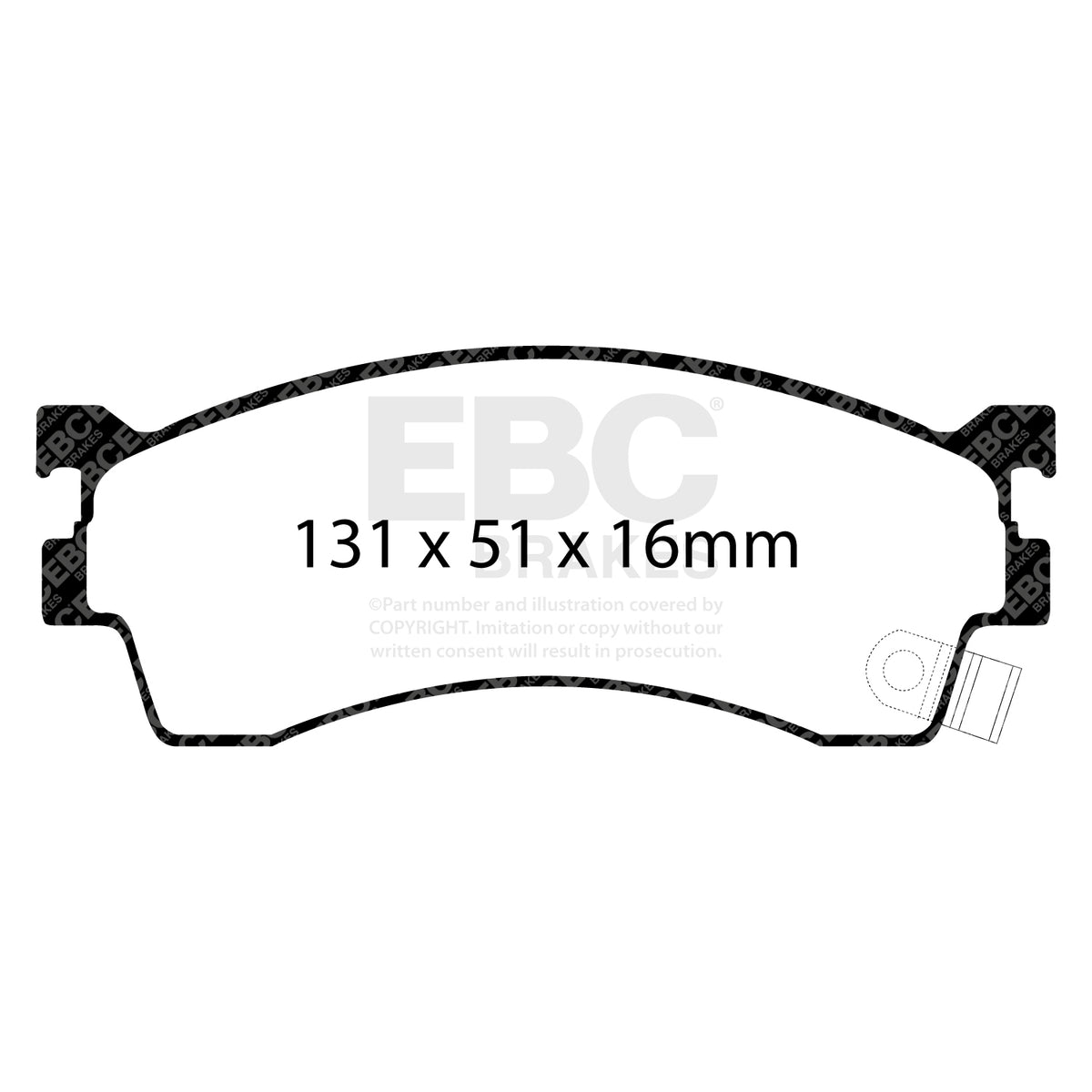 EBC Front Ultimax Brake Pads - Mazda 626 / Mazda 323 (DP1409) — view 2