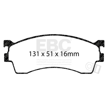 EBC Front Ultimax Brake Pads - Mazda 626 / Mazda 323 (DP1409) — view 2