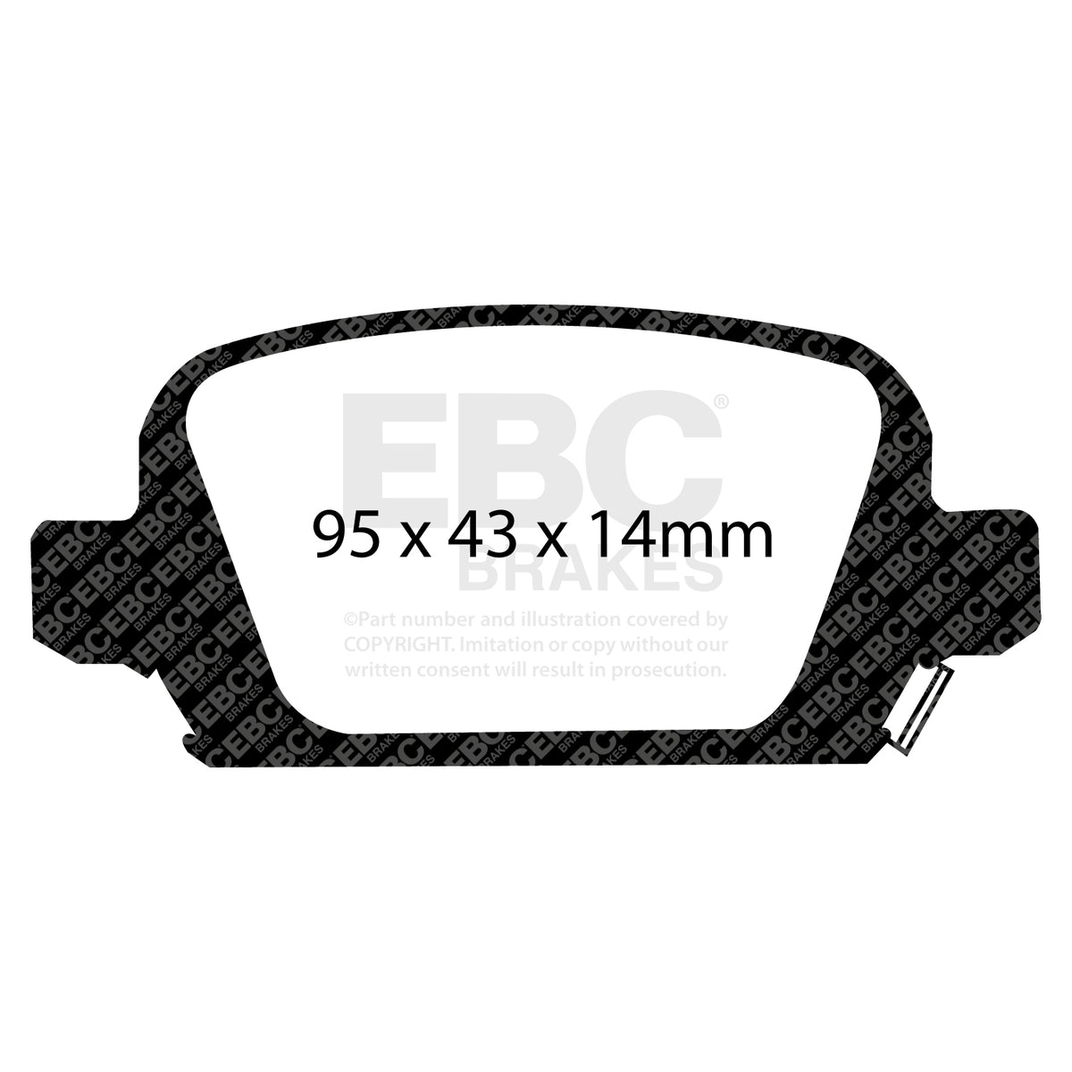 EBC Rear Ultimax Brake Pads - Opel Tigra / Vauxhall Tigra (DP1410) — view 2