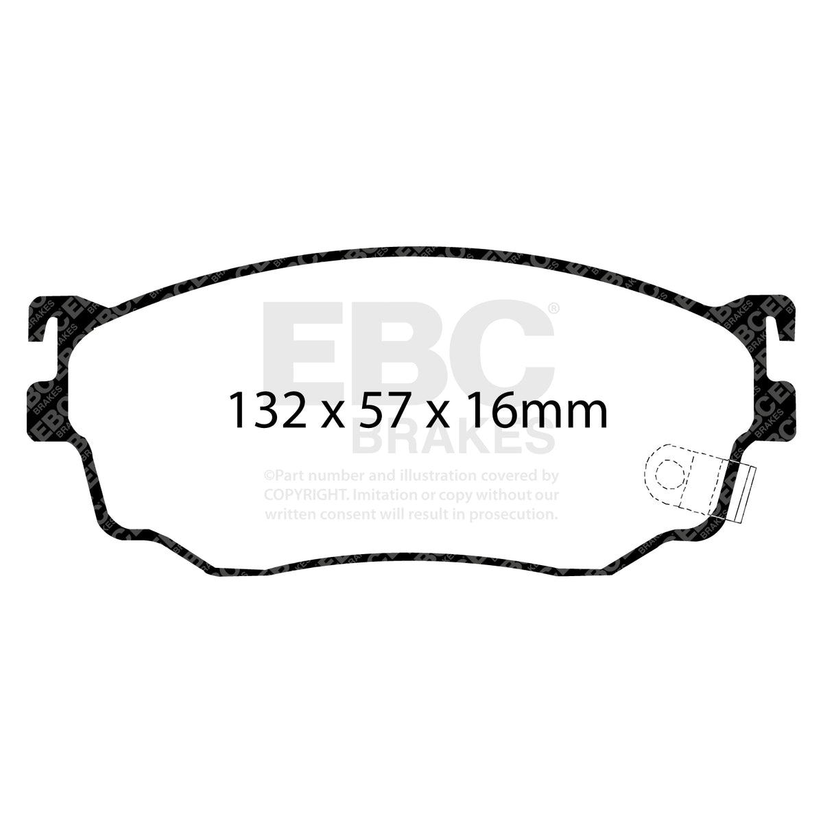 EBC Front Ultimax Brake Pads - Mazda 626 / Mazda Premacy (DP1411) — view 2