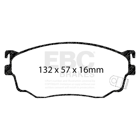 EBC Front Ultimax Brake Pads - Mazda 626 / Mazda Premacy (DP1411) — view 2