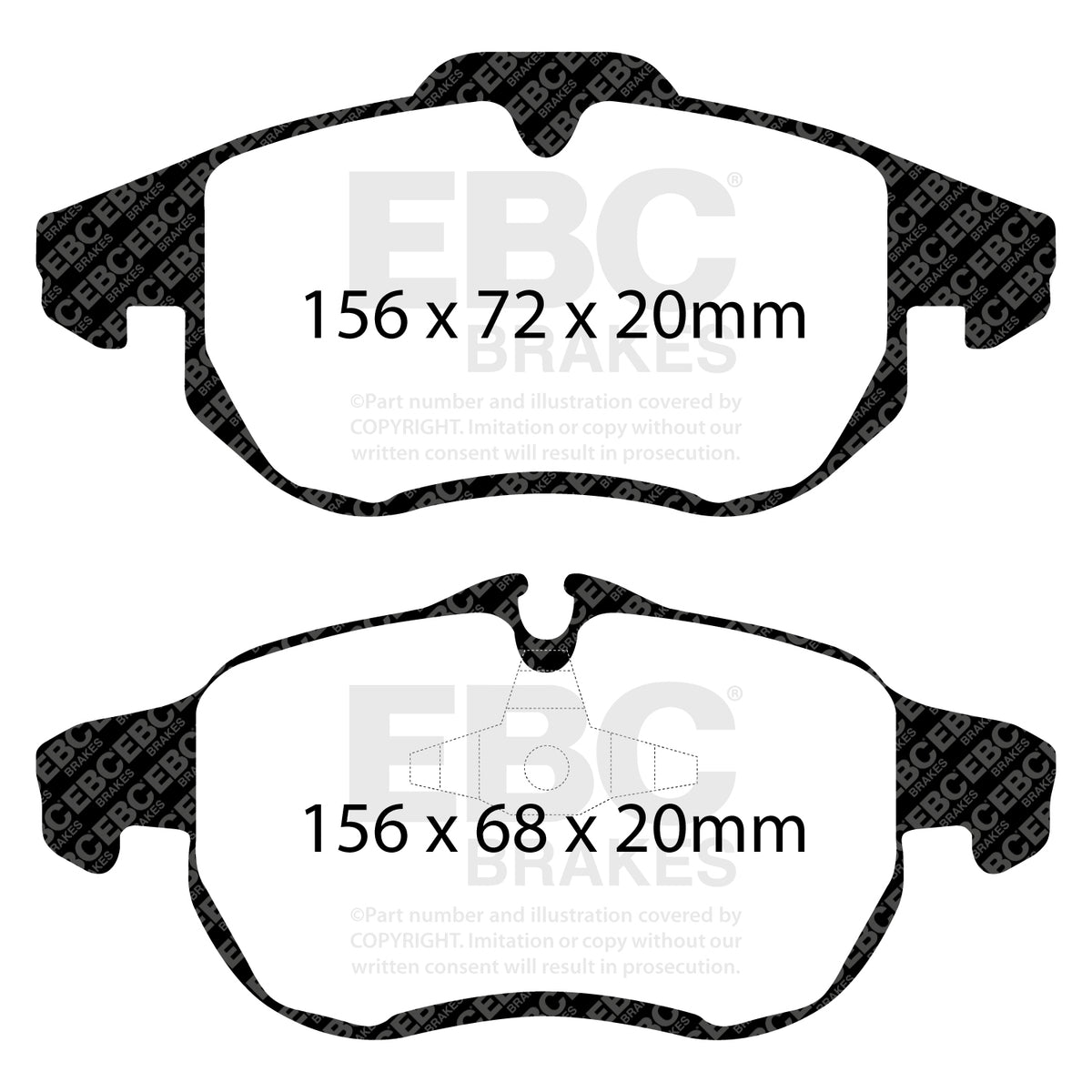 EBC Front Ultimax Brake Pads - Saab 9|3 / Opel Vectra (DP1414) — view 2