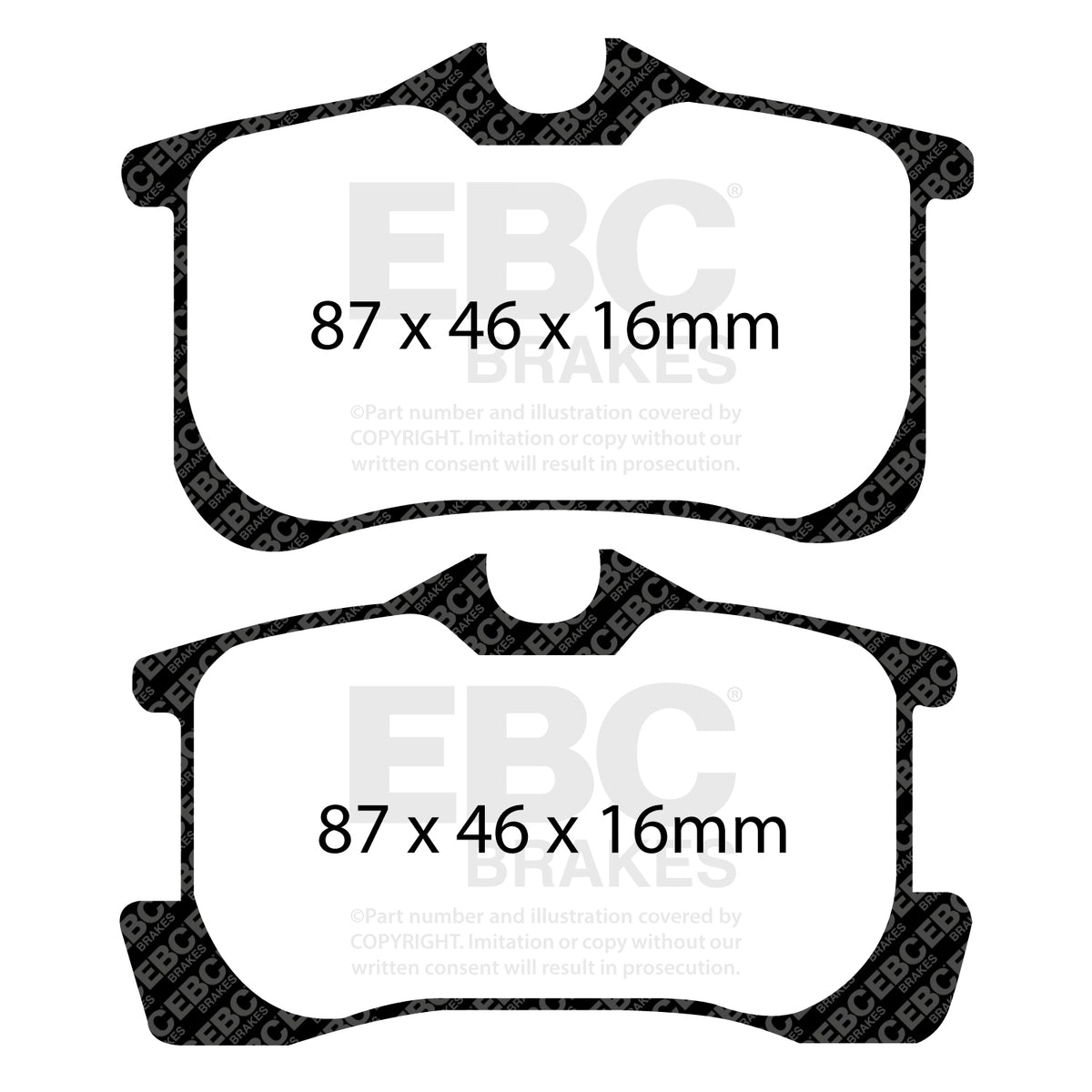 EBC Rear Ultimax Brake Pads - Toyota Corolla / Toyota Avensis (DP1422) — view 2