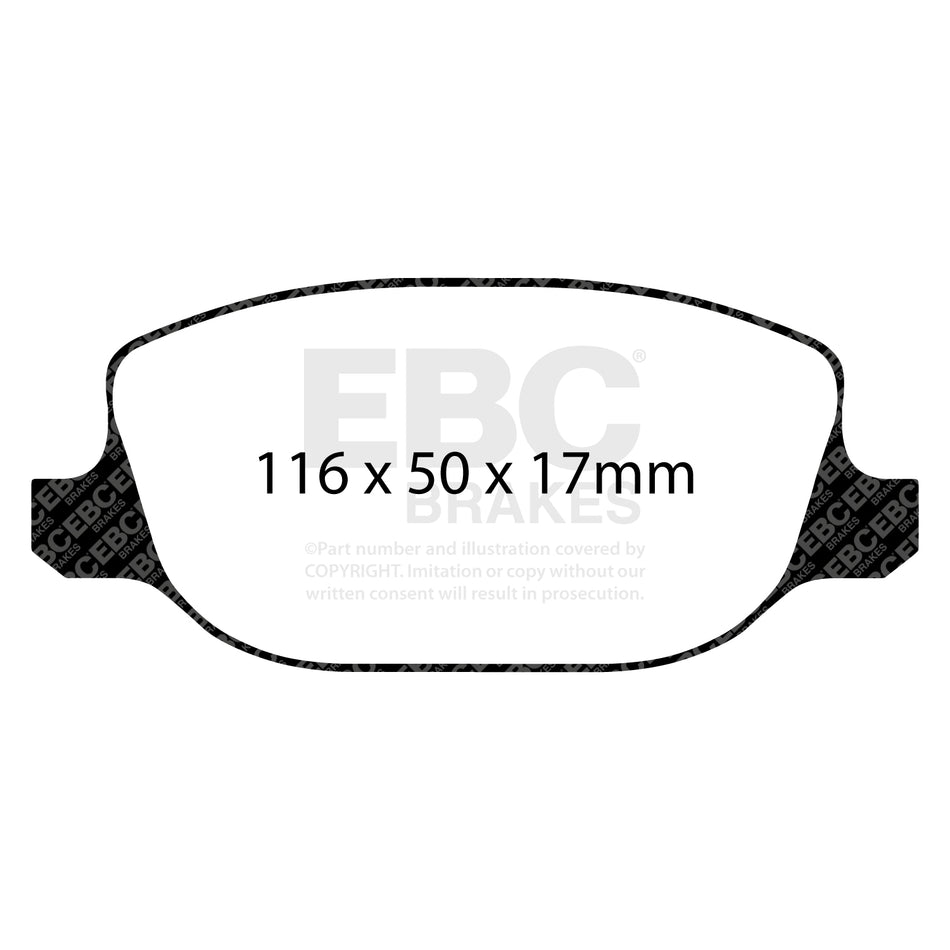 EBC Rear YellowStuff Brake Pads - Alfa Romeo 159 / Alfa Romeo Brera (DP41425R) — view 2