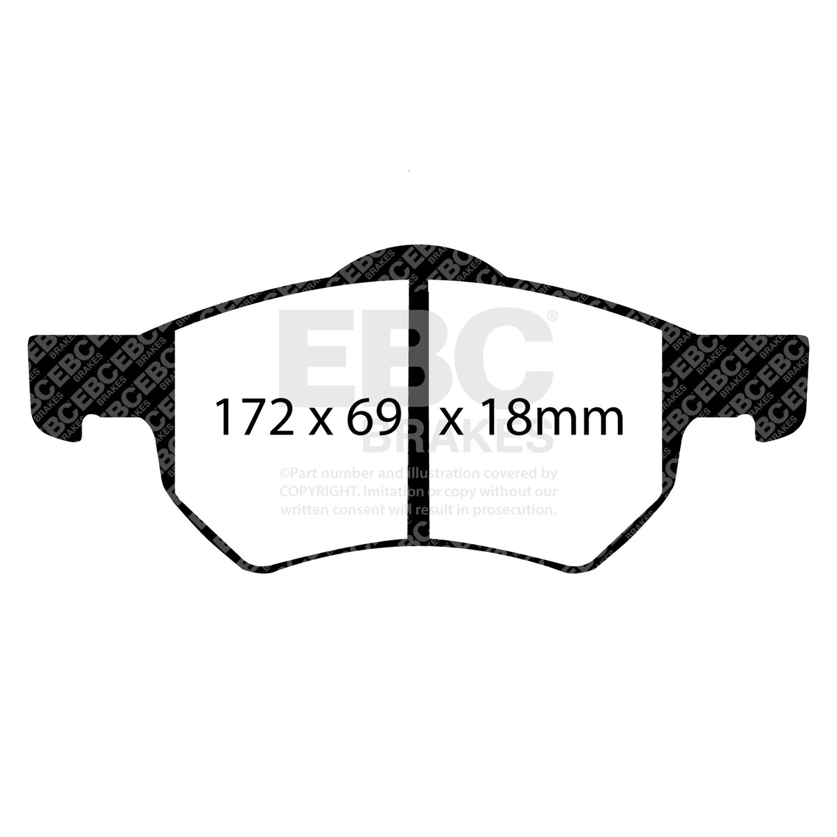 EBC Front Ultimax Brake Pads - Chrysler (USA) Grand Voyager / Chrysler (USA) Voyager (DP1427) — view 2