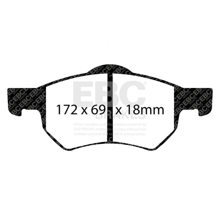 EBC Front Ultimax Brake Pads - Chrysler (USA) Grand Voyager / Chrysler (USA) Voyager (DP1427) — view 2