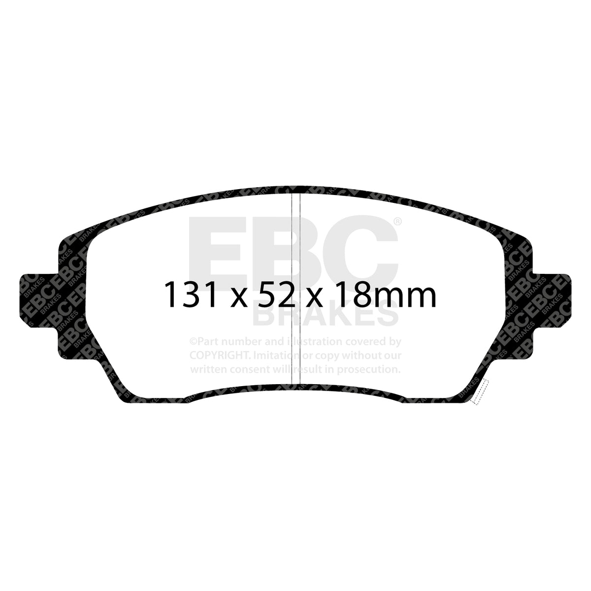 EBC Front Ultimax Brake Pads - Toyota Corolla (DP1431) — view 2