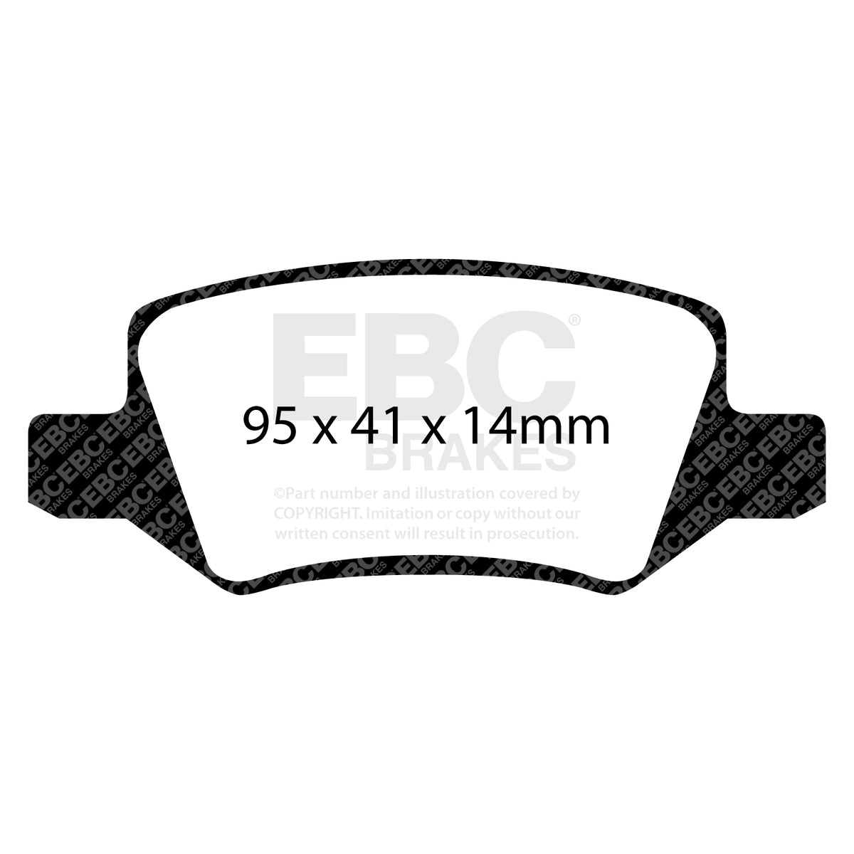 EBC Rear Ultimax Brake Pads - Mercedes-Benz A-Class (W169) / Mercedes-Benz B-Class (W245) (DP1438) — view 2