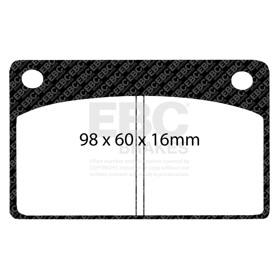 EBC Front YellowStuff Brake Pads - Volvo 240 / Volvo 242 (DP4143R) — view 2