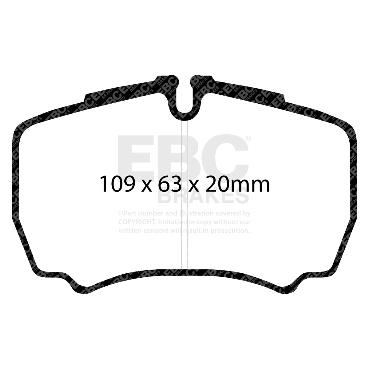 EBC Rear Ultimax Brake Pads - Iveco Commercial Daily (2014) / Ford Commercial Transit (3rd Gen) (DP1440) — view 2
