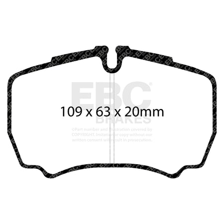 EBC Rear Ultimax Brake Pads - Iveco Commercial Daily (2014) / Ford Commercial Transit (3rd Gen) (DP1440) — view 2