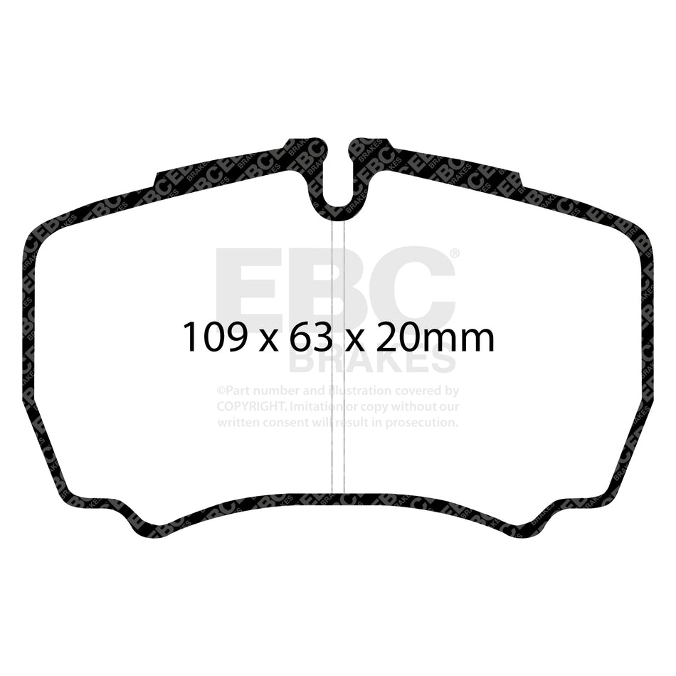 EBC Rear Ultimax Brake Pads - Iveco Commercial Daily (2014) / Ford Commercial Transit (3rd Gen) (DP1440) — view 2