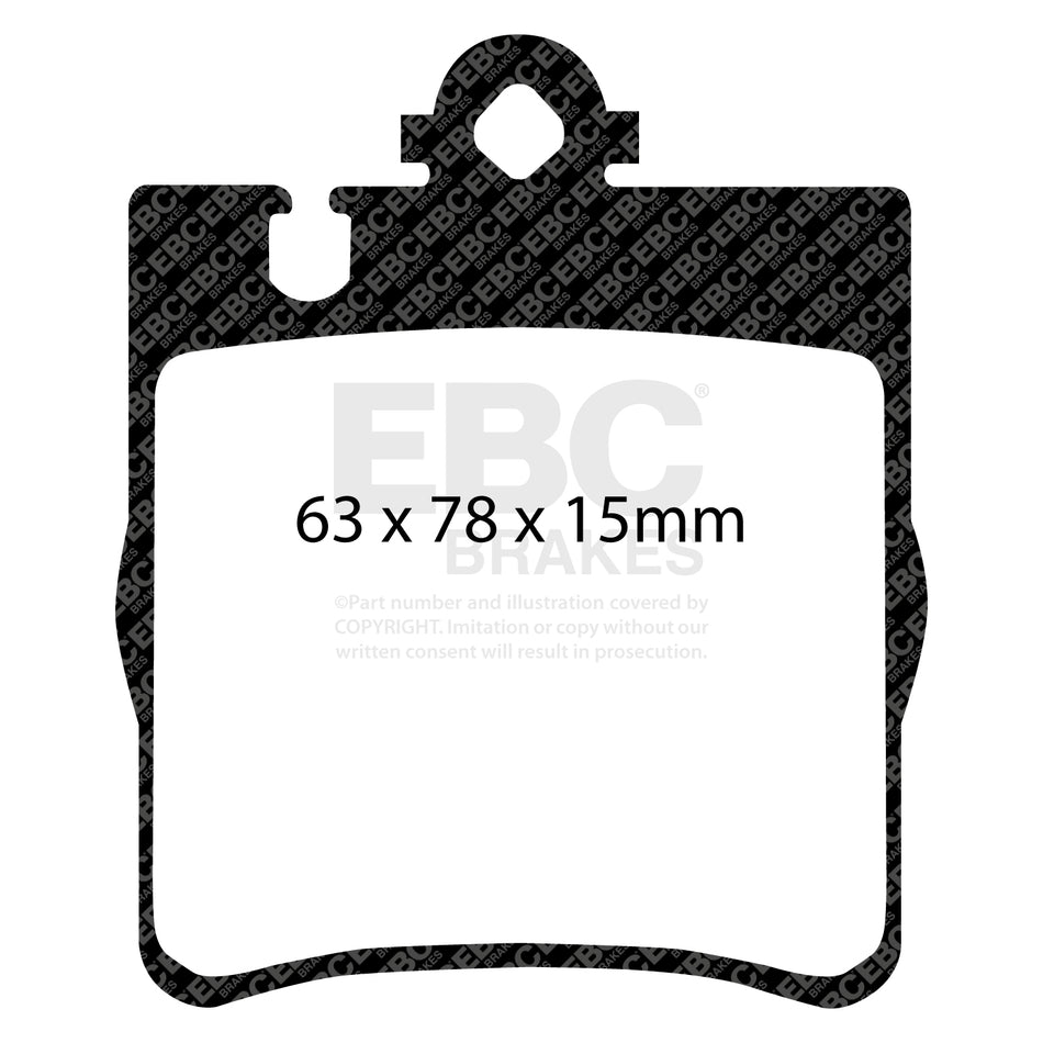 EBC Rear RedStuff Brake Pads - Mercedes-Benz C-Class (W203) / Mercedes-Benz C-Class (CL203) (DP31441C) — view 2