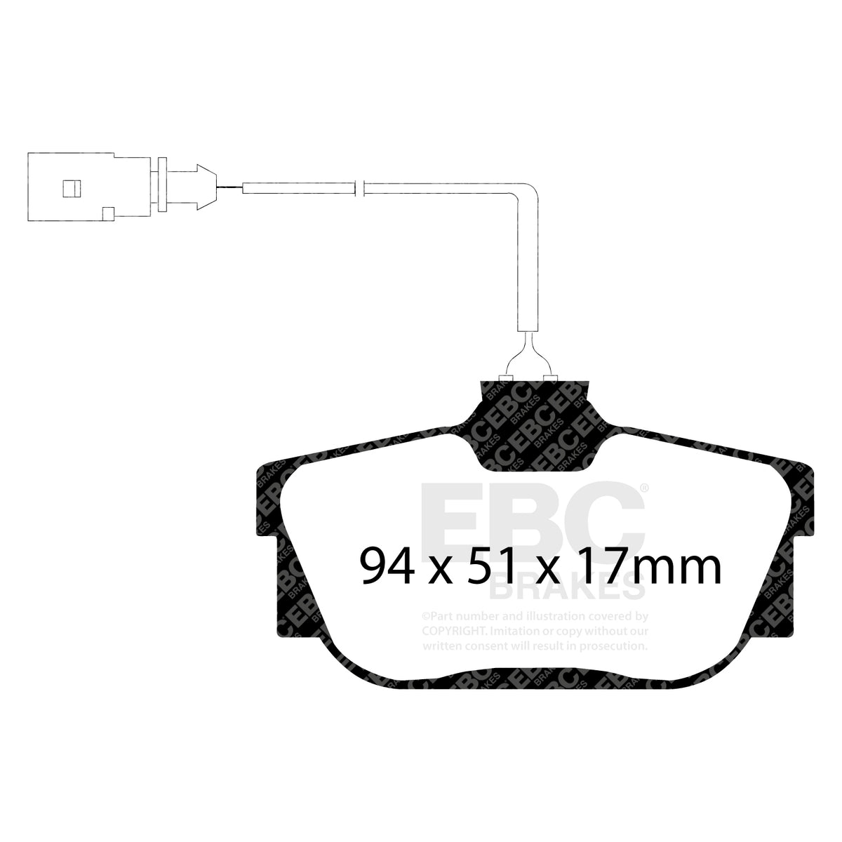 EBC Rear Ultimax Brake Pads - Volkswagen Caravelle / Volkswagen Sharan (7M) (DP1445) — view 2
