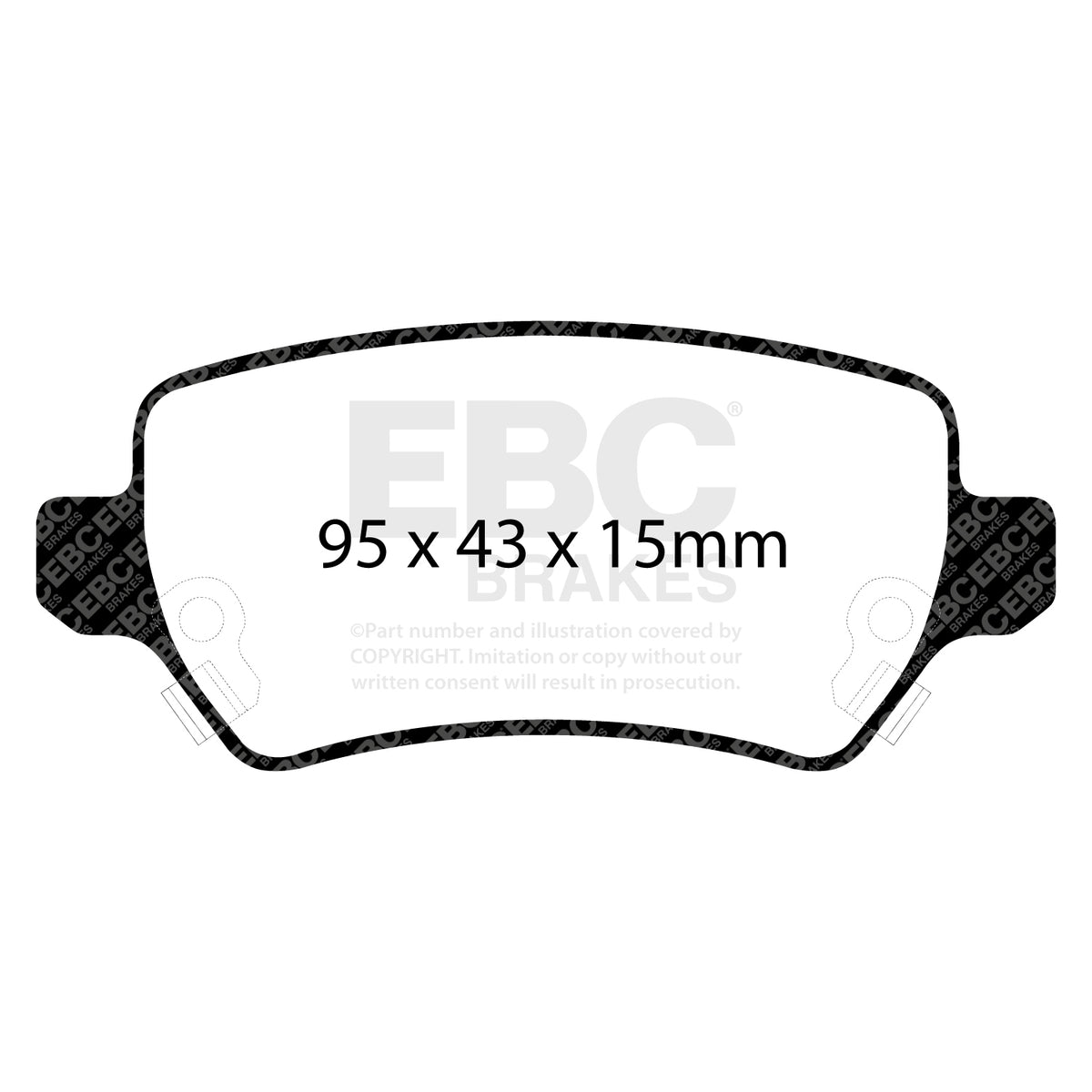 EBC Rear RedStuff Brake Pads - Opel Astra (H) / Opel Astra Gtc (H) (DP31447C) — view 2