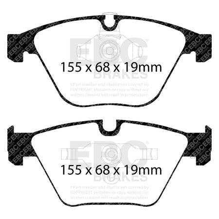 EBC Front Ultimax Brake Pads - BMW 5 Series (E60) / BMW 5 Series (E61) (DP1449) — view 2