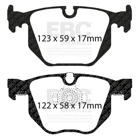 EBC Rear Ultimax Brake Pads - BMW 7 Series (E65) / BMW 7 Series (E66) (DP1450) — view 2