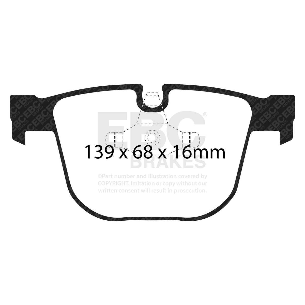 EBC Rear BlueStuff Brake Pads - BMW 5 Series (E60) / BMW 5 Series (E61) (DP51451NDX) — view 2
