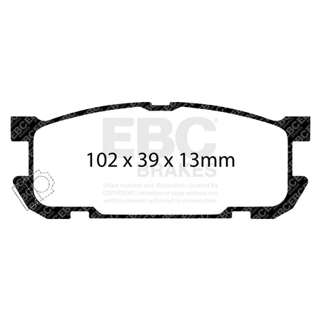 EBC Rear GreenStuff Brake Pads - Mazda MX-5 (DP21453) — view 2