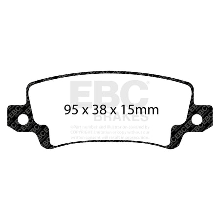 EBC Rear Ultimax Brake Pads - Toyota Corolla (DP1458) — view 2