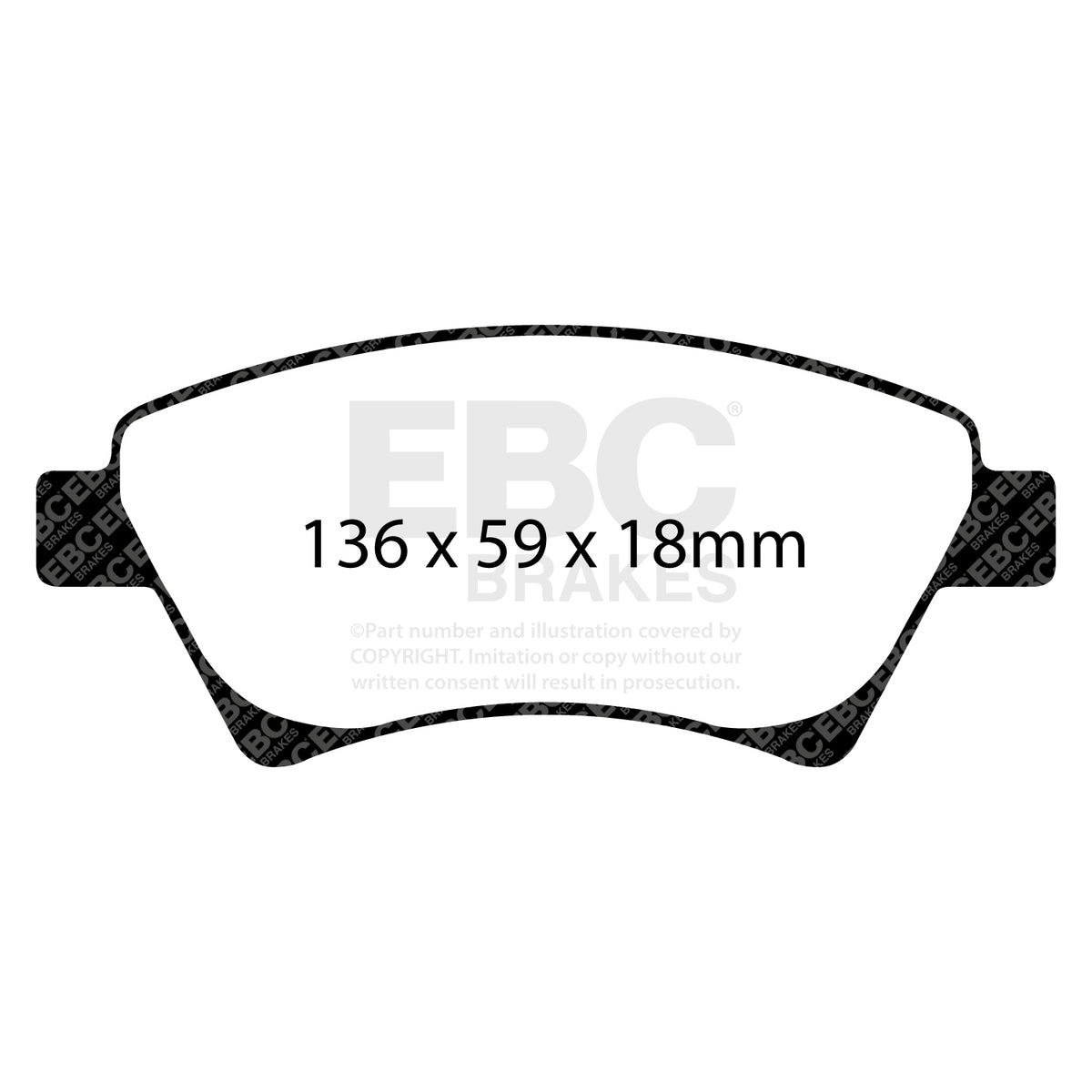EBC Front GreenStuff Brake Pads - Renault Megane / Renault Megane Hatch (DP21468) — view 2