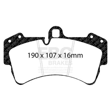 EBC Front YellowStuff Brake Pads - Audi Q7 / Volkswagen Touareg (1st Gen) (DP41473R) — view 2