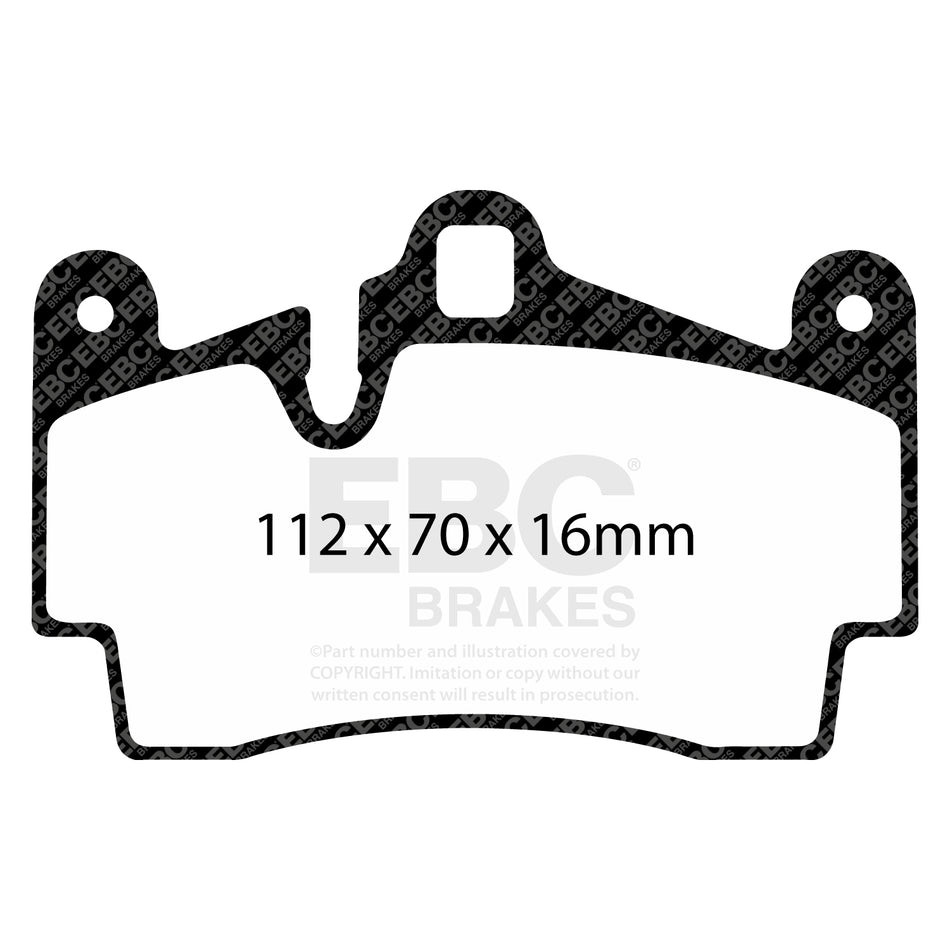 EBC Rear YellowStuff Brake Pads - Volkswagen Touareg (1st Gen) / Porsche Cayenne (9PA) (DP41474R) — view 2