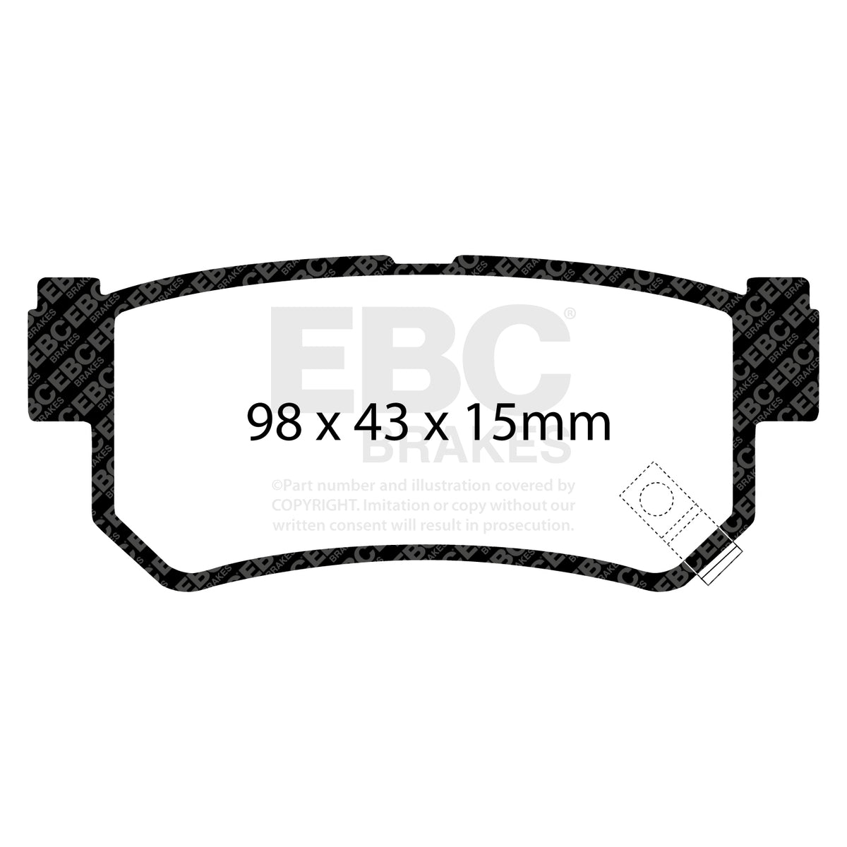 EBC Rear GreenStuff Brake Pads - Ssangyong Kyron / Ssangyong Actyon (DP21477) — view 2