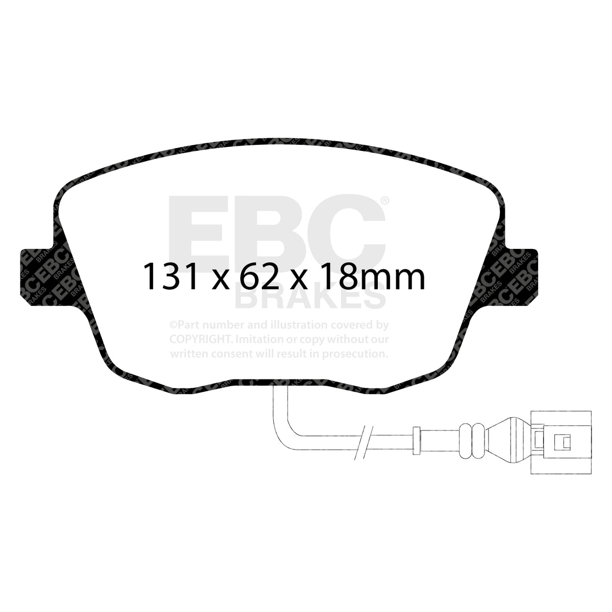 EBC Front YellowStuff Brake Pads - Skoda Roomster / Seat Ibiza (6L) (DP41479R) — view 2
