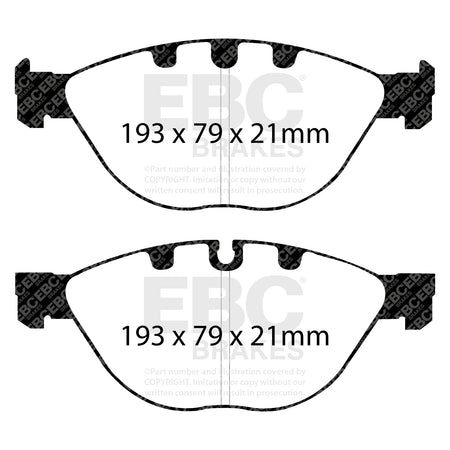 EBC Front Ultimax Brake Pads - BMW 5 Series (E60) / BMW 5 Series (E61) (DP1482) — view 2