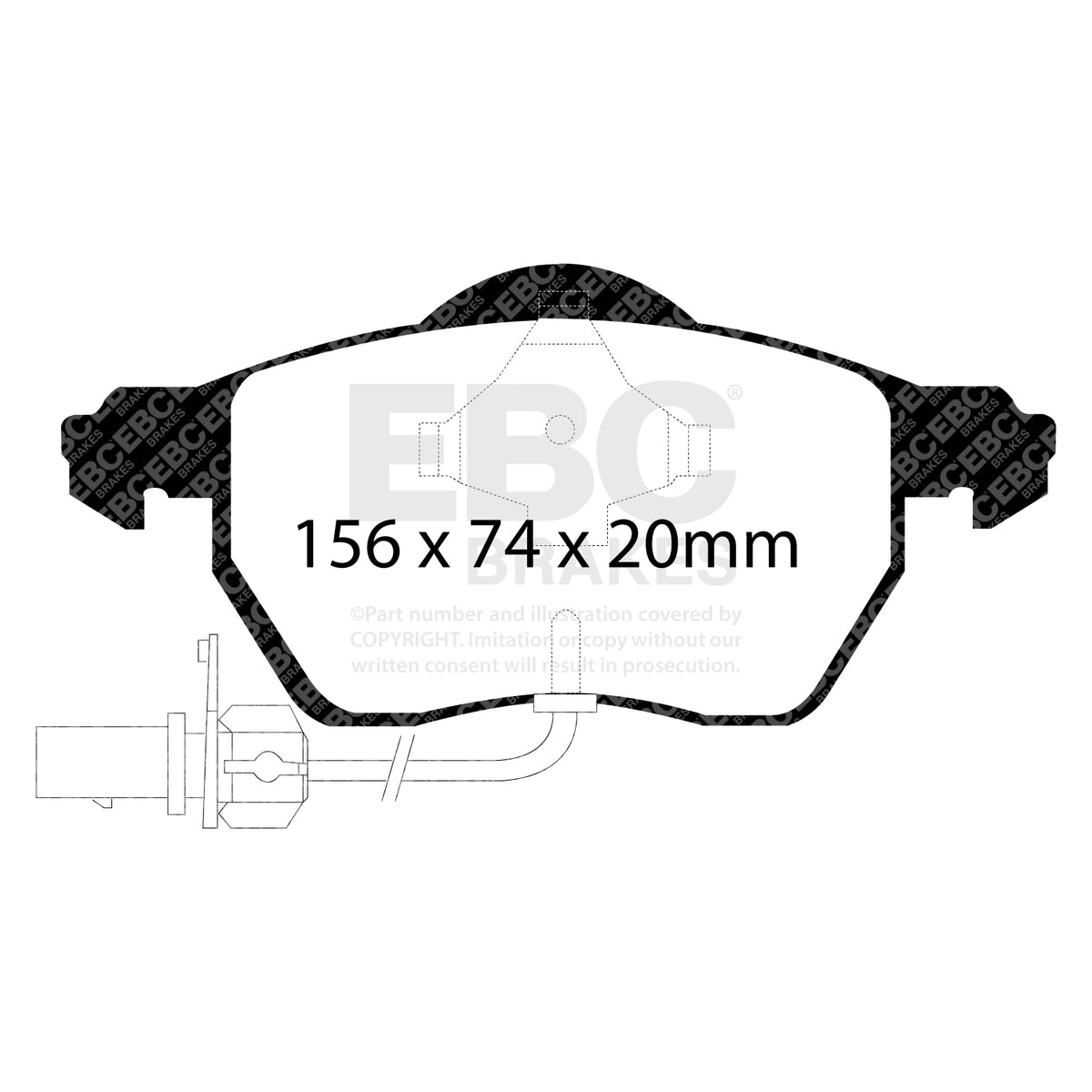 EBC Front YellowStuff Brake Pads - Audi A4 / Volkswagen Passat (B5) (DP41483R) — view 2