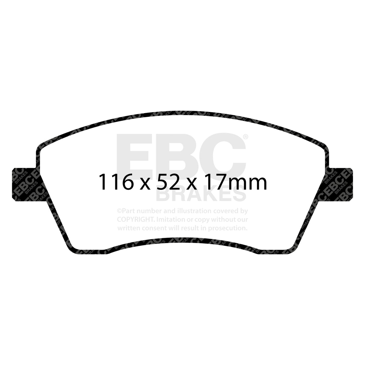 EBC Front GreenStuff Brake Pads - Renault Clio / Renault Megane (DP21485) — view 2