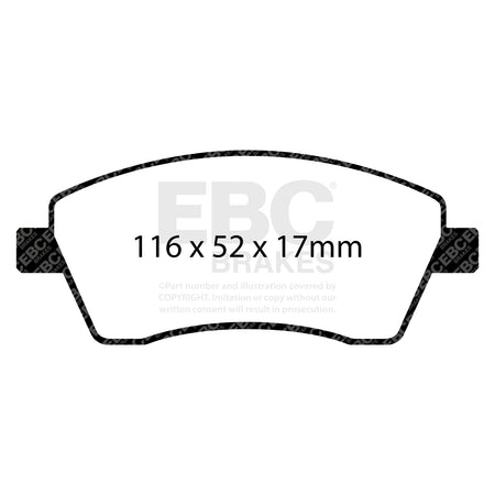 EBC Front GreenStuff Brake Pads - Renault Clio / Renault Megane (DP21485) — view 2