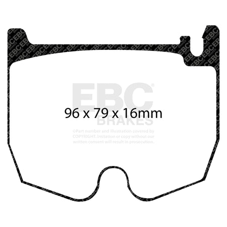 EBC Front RedStuff Brake Pads - Mercedes-Benz SLC-Class (R230) / Mercedes-Benz S-Class (W220) (DP31486C) — view 2