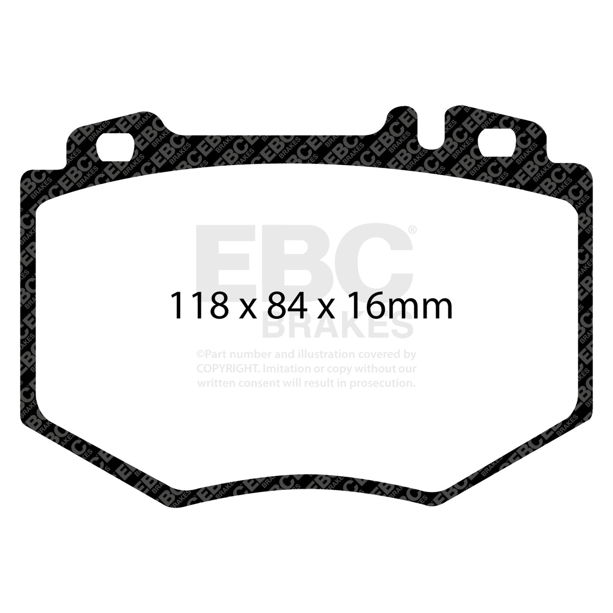 EBC Front RedStuff Brake Pads - Mercedes-Benz CL-Class (C215) / Mercedes-Benz S-Class (W220) (DP31487C) — view 2