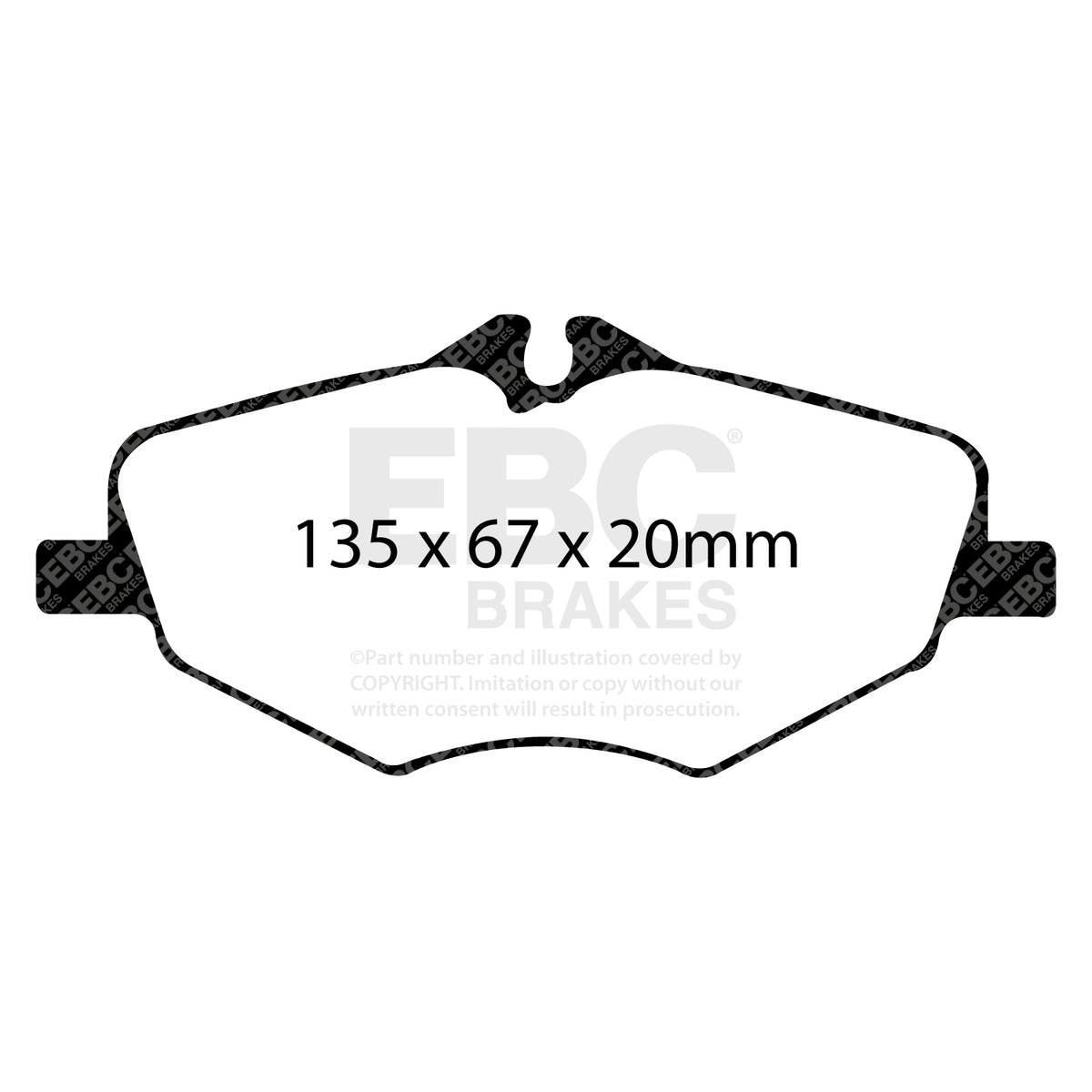 EBC Front Ultimax Brake Pads - Mercedes-Benz E-Class (W211) / Mercedes-Benz E-Class (T211) (DP1488) — view 2