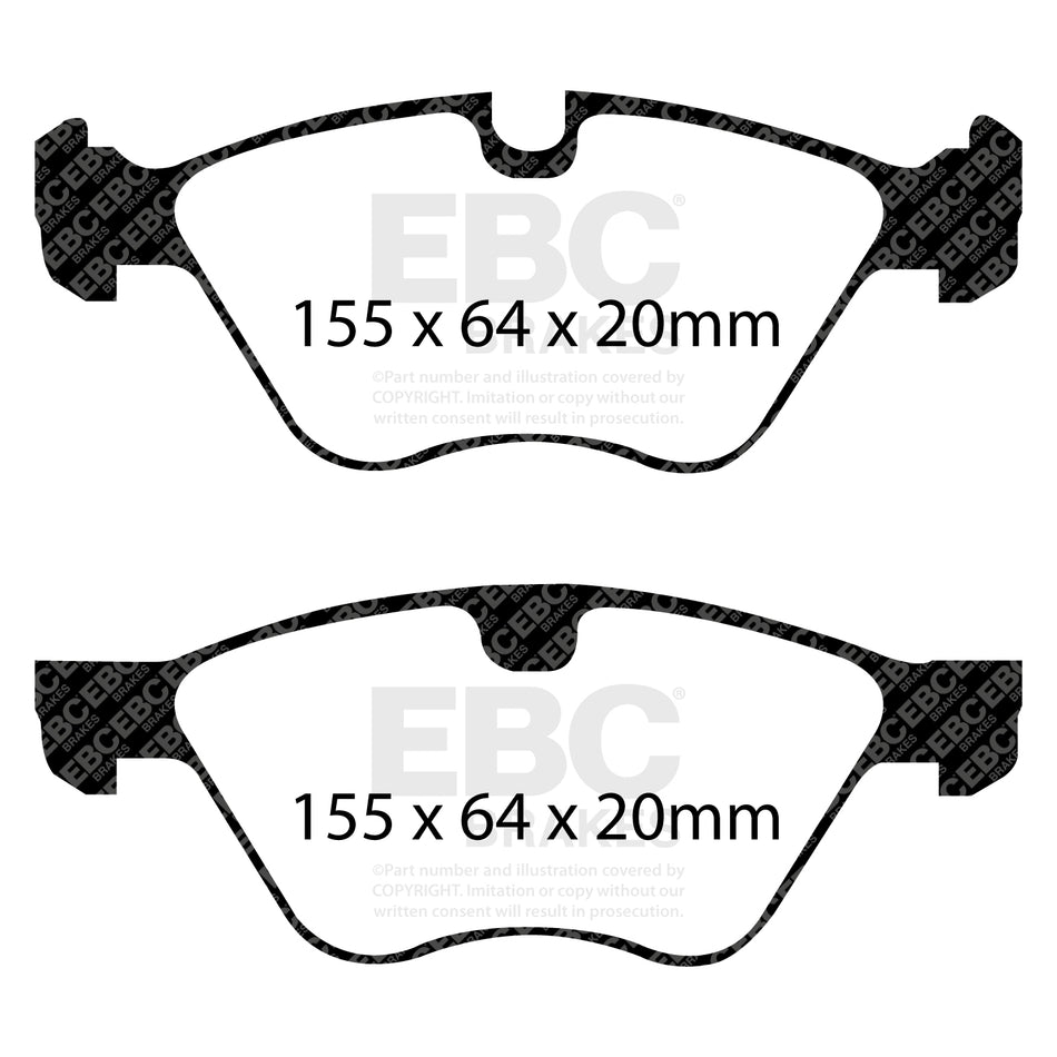 EBC Front Ultimax Brake Pads - BMW 5 Series (E60) / BMW 5 Series (E61) (DP1493) — view 2