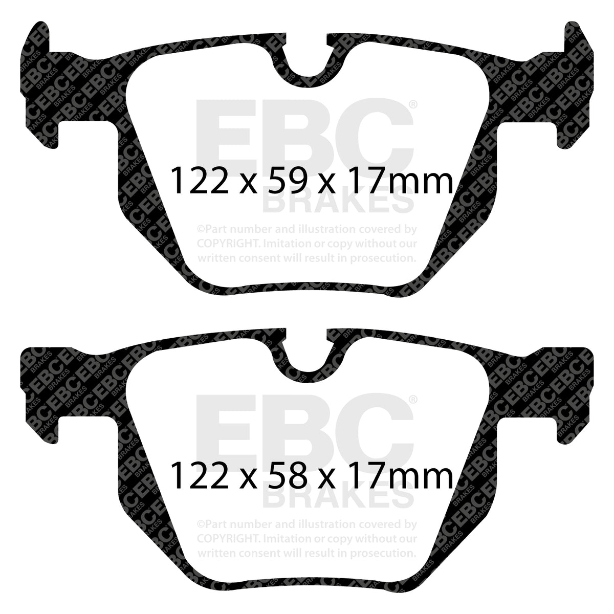 EBC Rear YellowStuff Brake Pads - BMW 5 Series (E60) / BMW 5 Series (E61) (DP41494R) — view 2