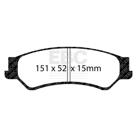 EBC Rear Ultimax Brake Pads - Ford (australia And New Zealand) Territory / Ford (south Africa) Territory (DP1500) — view 2
