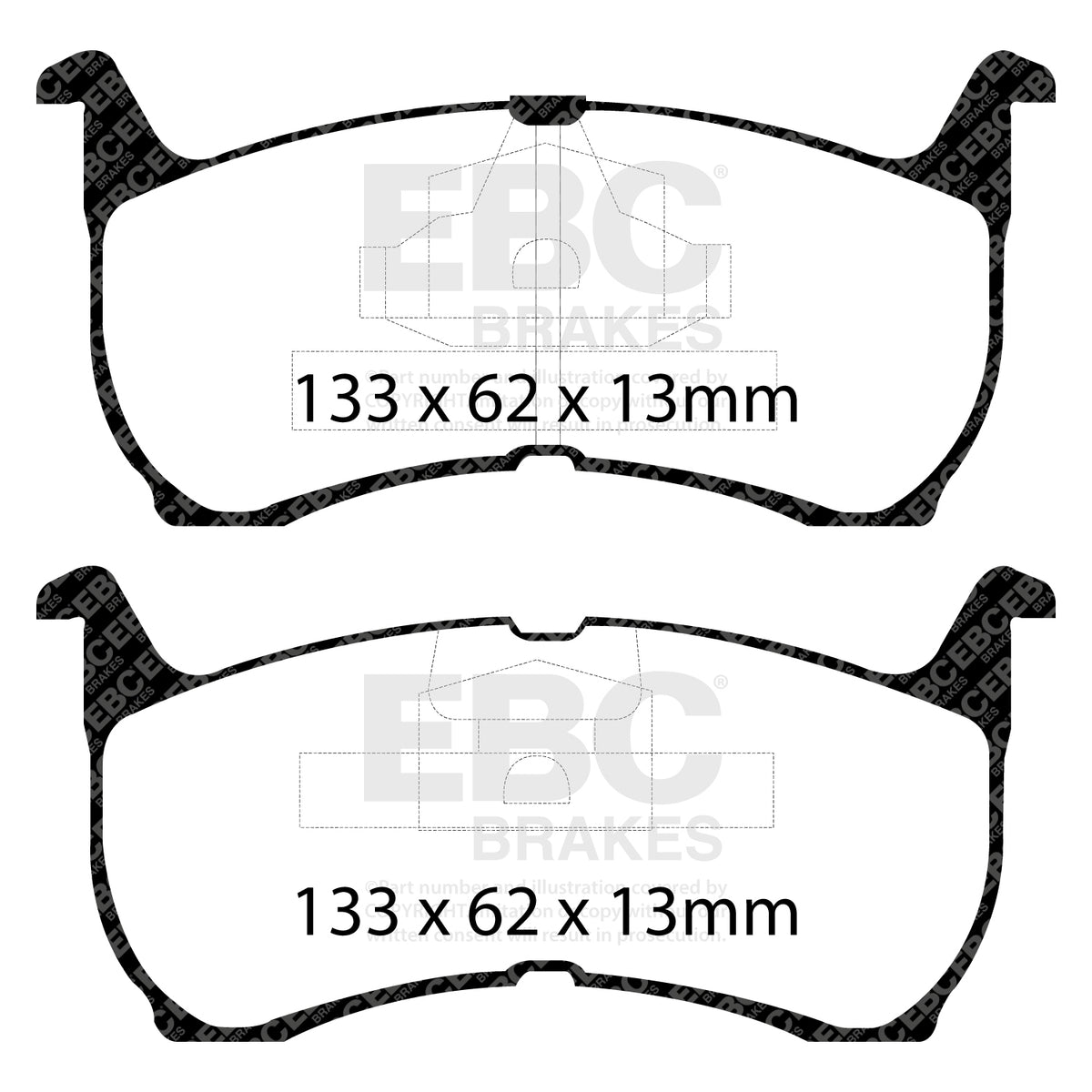 EBC Front RedStuff Brake Pads - Ford (australia And New Zealand) Fairlane / Ford (australia And New Zealand) Falcon (DP31503C