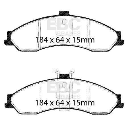 EBC Front RedStuff Brake Pads - Holden (australia And New Zealand) Commodore (VT) / Chevrolet (middle East And South Africa) 