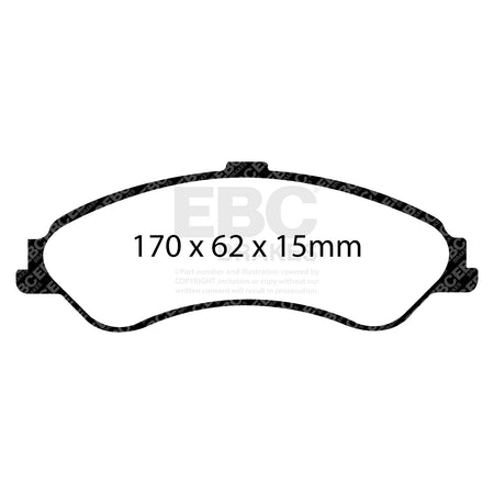 EBC Front RedStuff Brake Pads - Ford (australia And New Zealand) Fairlane / Ford (australia And New Zealand) Falcon (DP31507C