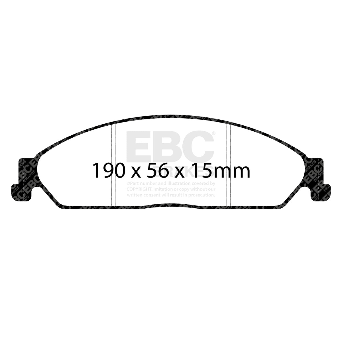 EBC Front RedStuff Brake Pads - Ford (australia And New Zealand) Falcon / Ford (south Africa) Fairmont (DP31511C) — view 2