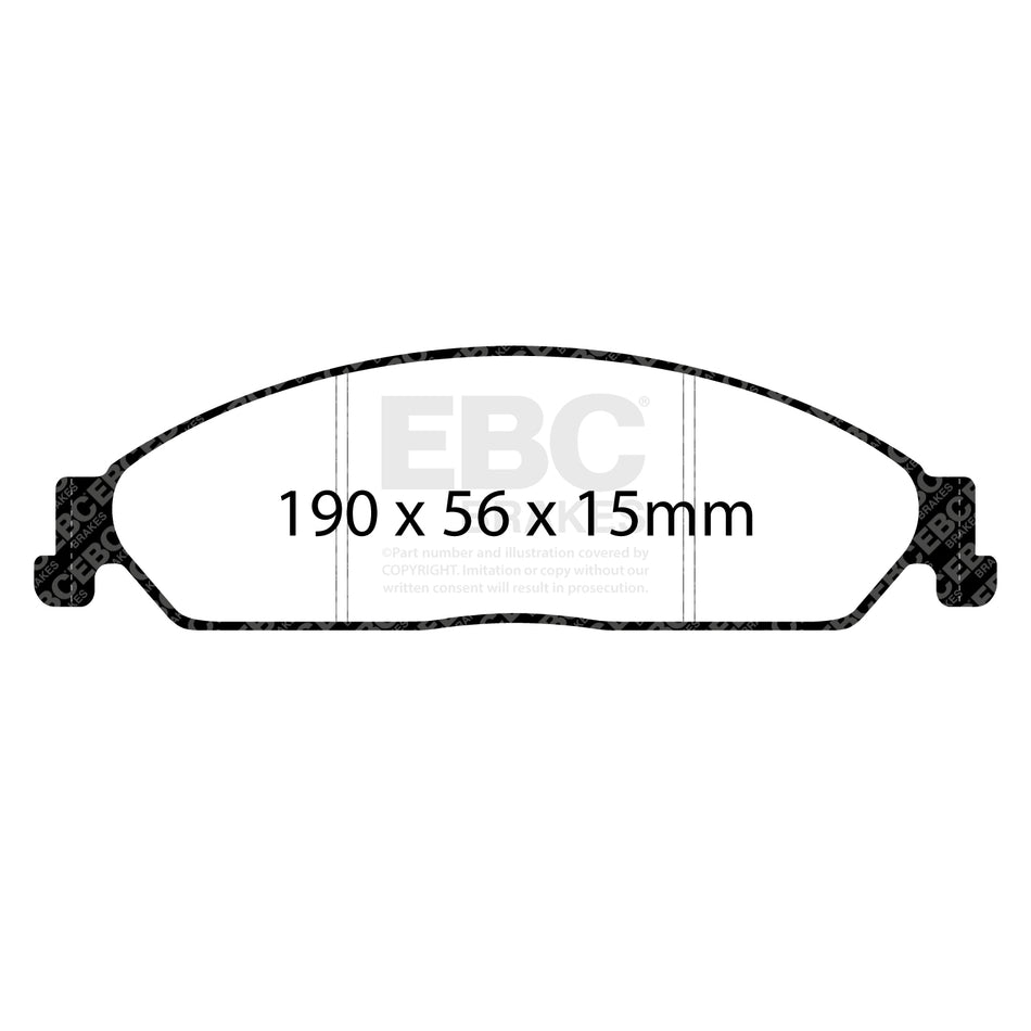 EBC Front RedStuff Brake Pads - Ford (australia And New Zealand) Falcon / Ford (south Africa) Fairmont (DP31511C) — view 2