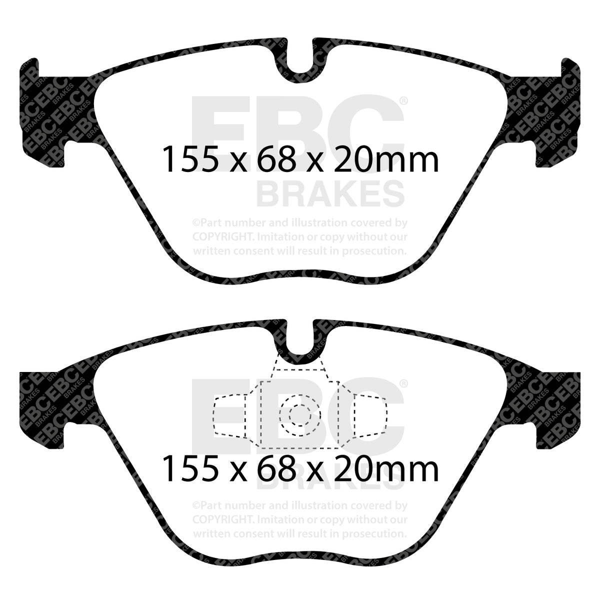 EBC Front Ultimax Brake Pads - BMW 3 Series (E91) / BMW X1 (E84) (DP1512) — view 2