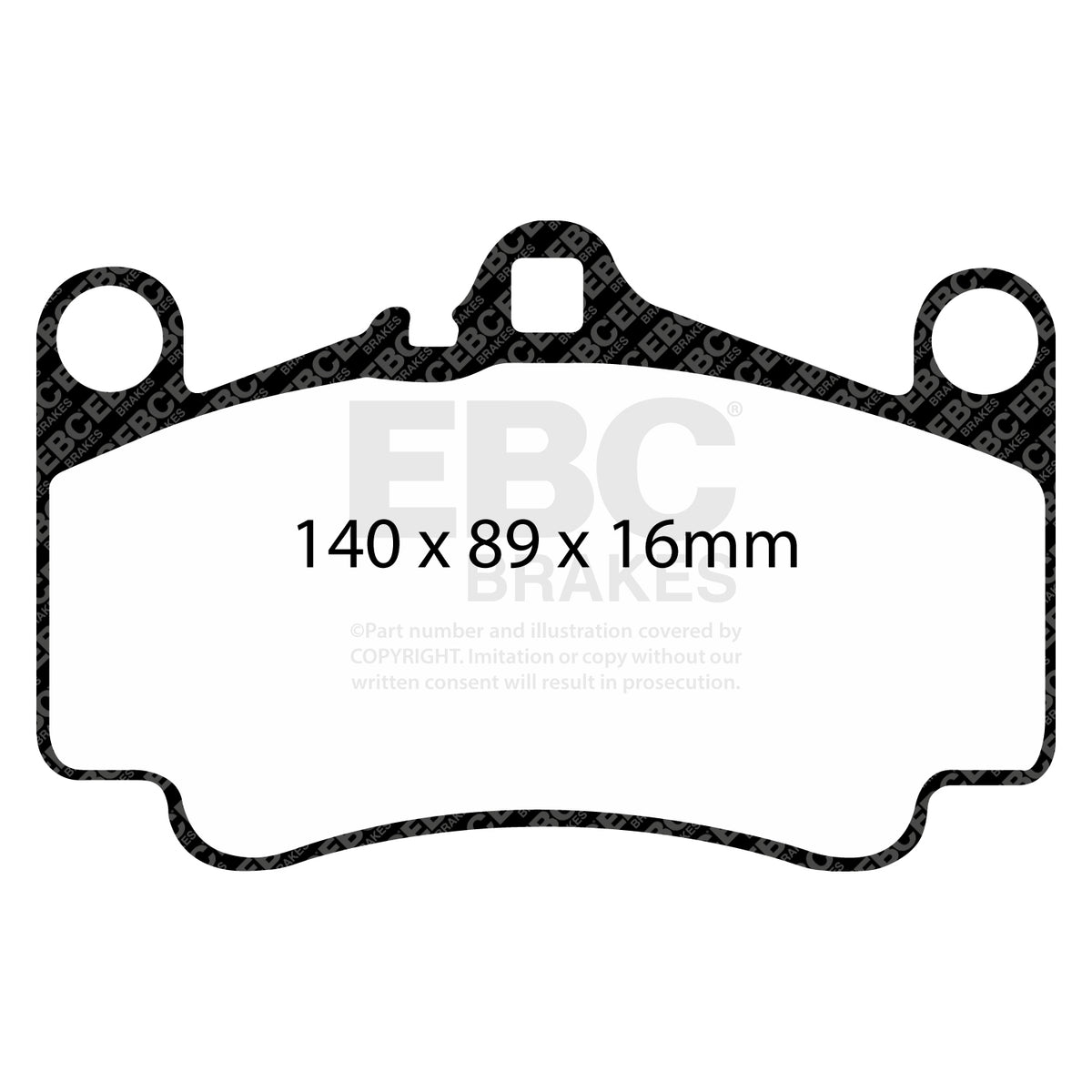 EBC Front YellowStuff Brake Pads - Porsche 911 (997) / Porsche 911 (996) (DP41515R) — view 2